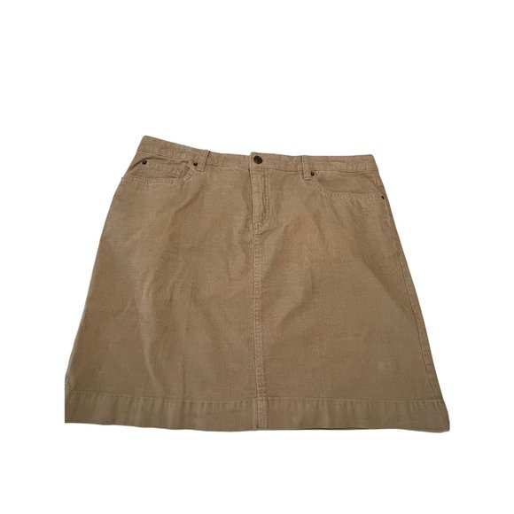 G.H.Bass & Co. Corduroy skirt size: 12 Color: Tan - Picture 1 of 8